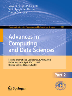 cover image of Advances in Computing and Data Sciences